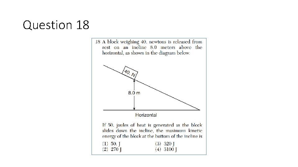 Question 18 