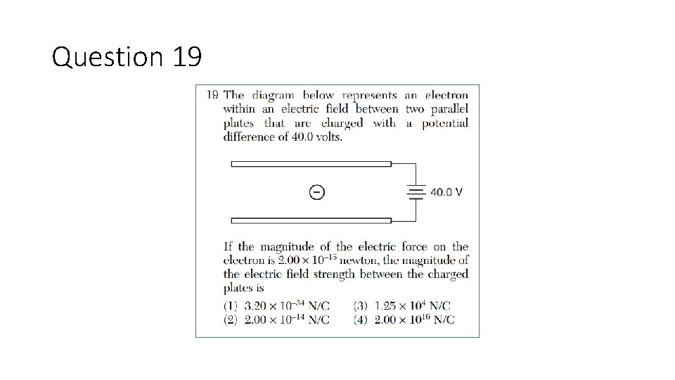 Question 19 