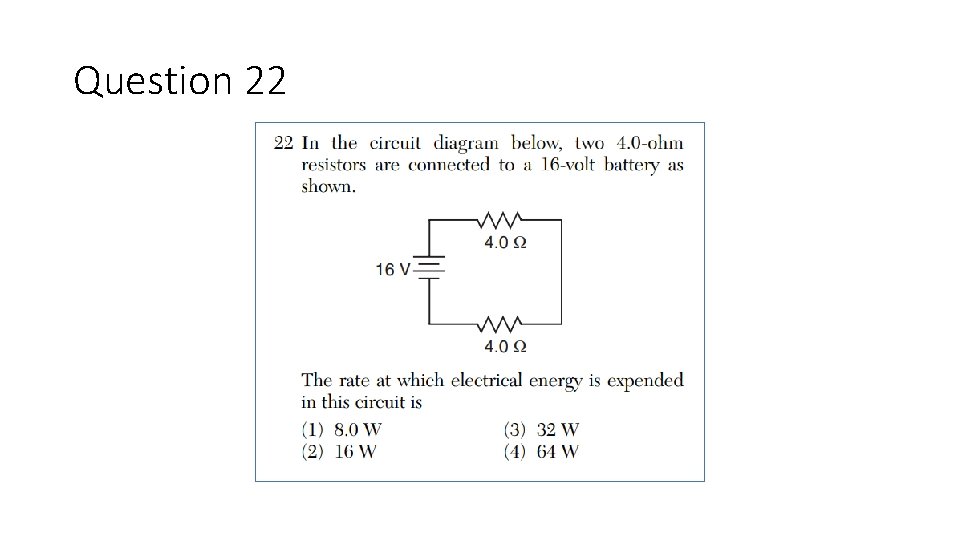 Question 22 