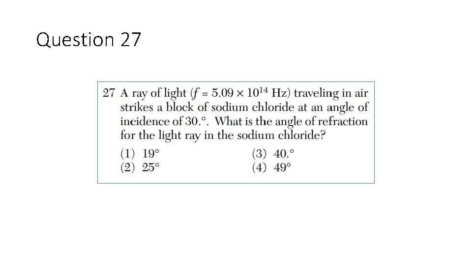 Question 27 