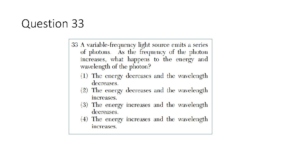 Question 33 