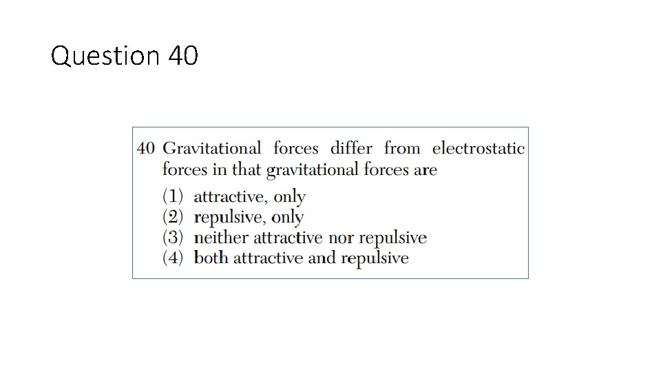 Question 40 