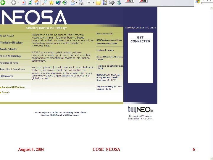 August 4, 2004 COSE NEOSA 6 