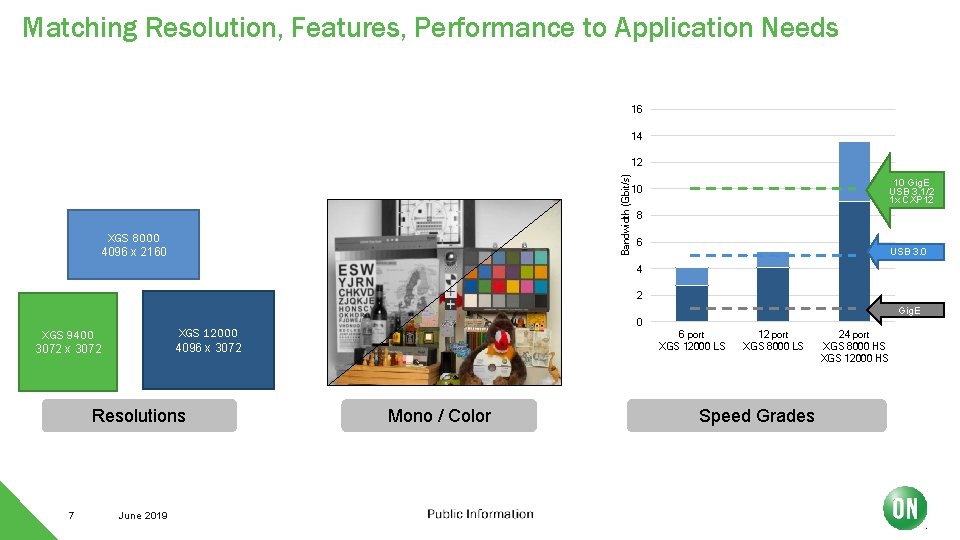 Matching Resolution, Features, Performance to Application Needs 16 14 Bandwidth (Gbit/s) 12 XGS 8000