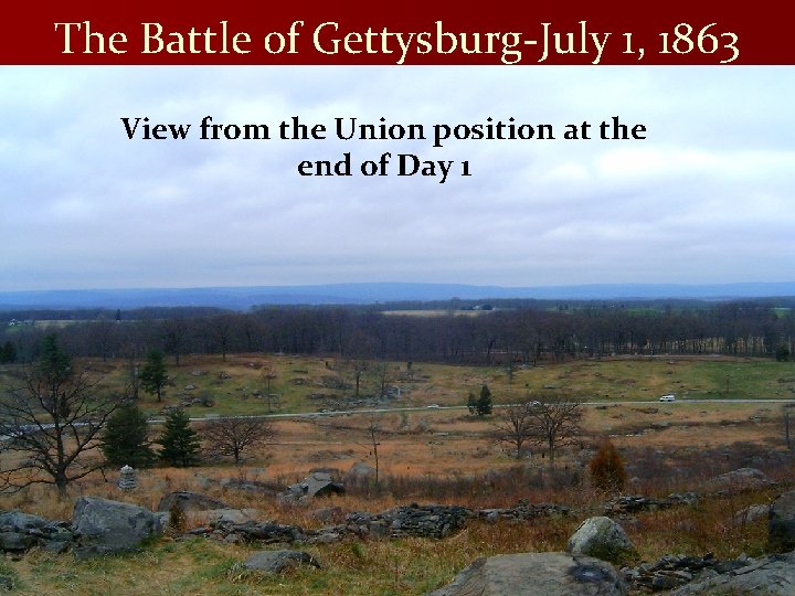 The Battle of Gettysburg-July 1, 1863 As the two groups began to fight, reinforcements