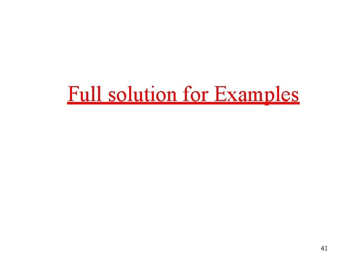 Full solution for Examples 41 