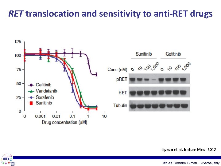 RET translocation and sensitivity to anti-RET drugs Lipson et al. Nature Med. 2012 Istituto