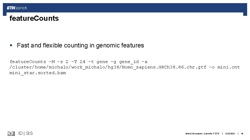 feature. Counts § Fast and flexible counting in genomic features feature. Counts -M -s