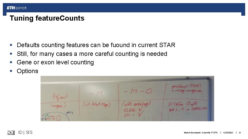 Tuning feature. Counts § § Defaults counting features can be fuound in current STAR