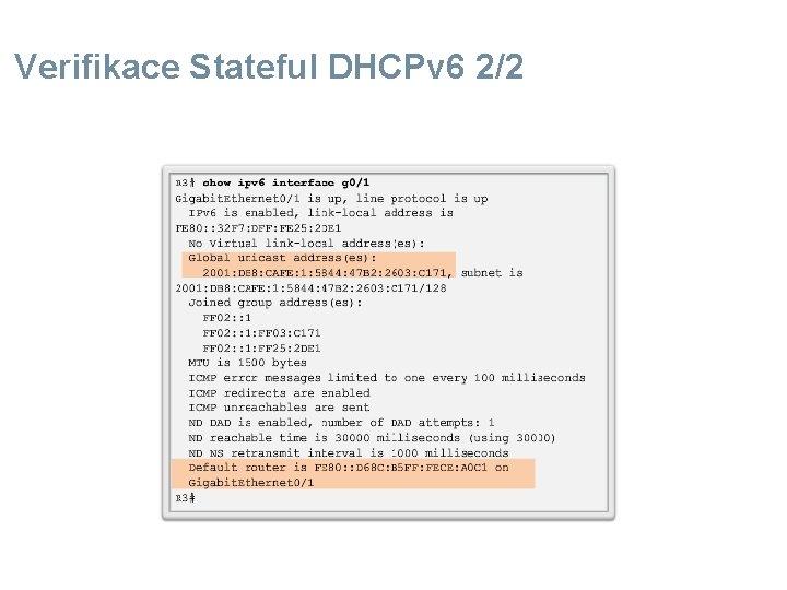 Verifikace Stateful DHCPv 6 2/2 