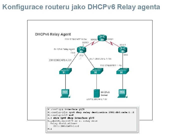 Konfigurace routeru jako DHCPv 6 Relay agenta 