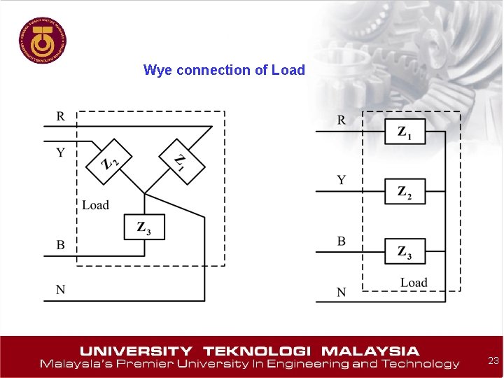 Wye connection of Load 23 