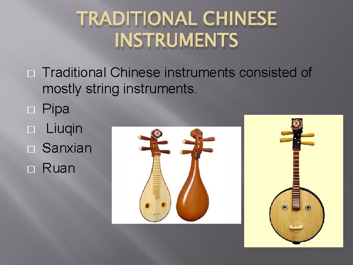 TRADITIONAL CHINESE MUSIC BY NOAH BEGINNINGS According to