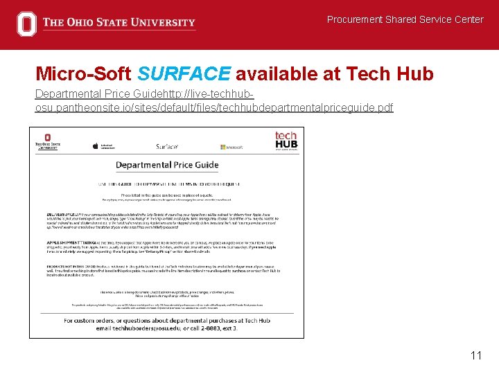 Procurement Shared Service Center Micro-Soft SURFACE available at Tech Hub Departmental Price Guidehttp: //live-techhubosu.