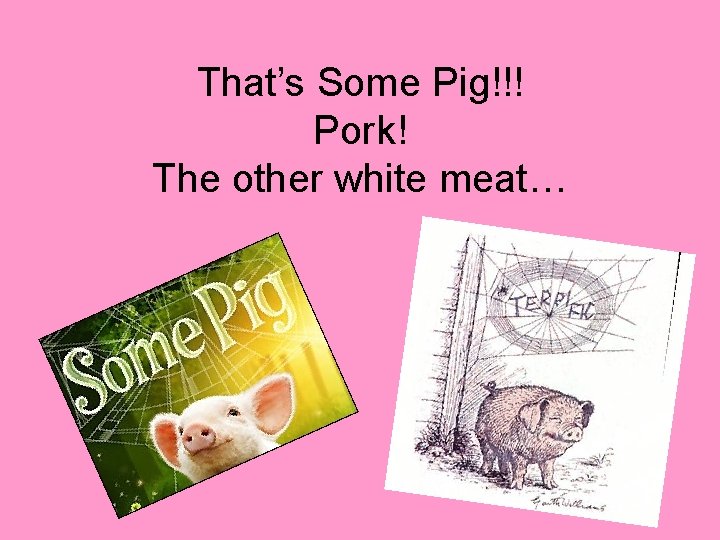 That’s Some Pig!!! Pork! The other white meat… 