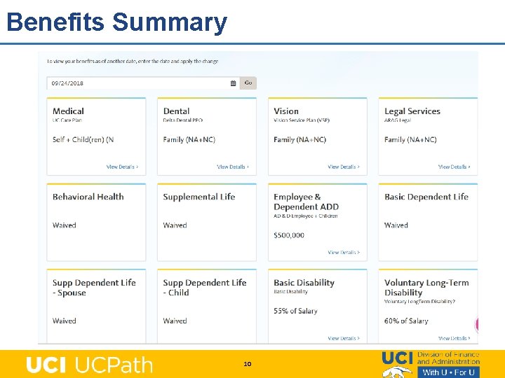 Benefits Summary 10 