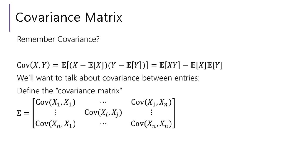 Covariance Matrix 