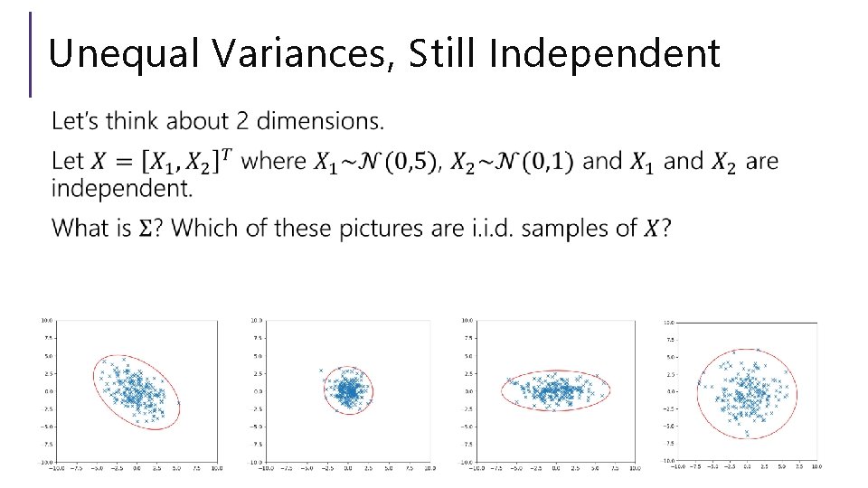 Unequal Variances, Still Independent 