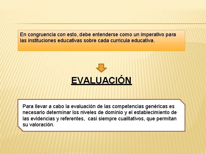 En congruencia con esto, debe entenderse como un imperativo para las instituciones educativas sobre