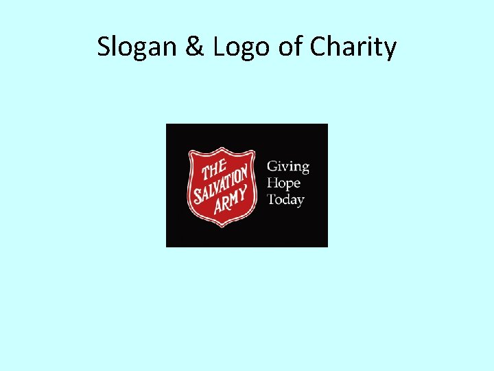 Slogan & Logo of Charity 