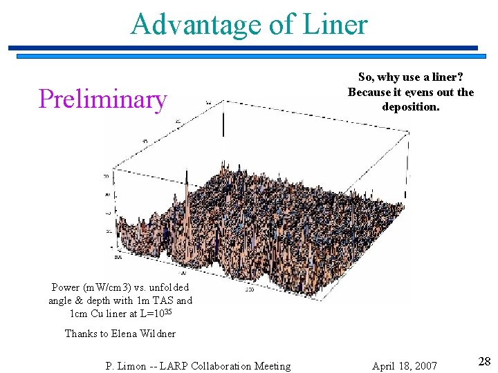 Advantage of Liner Preliminary So, why use a liner? Because it evens out the