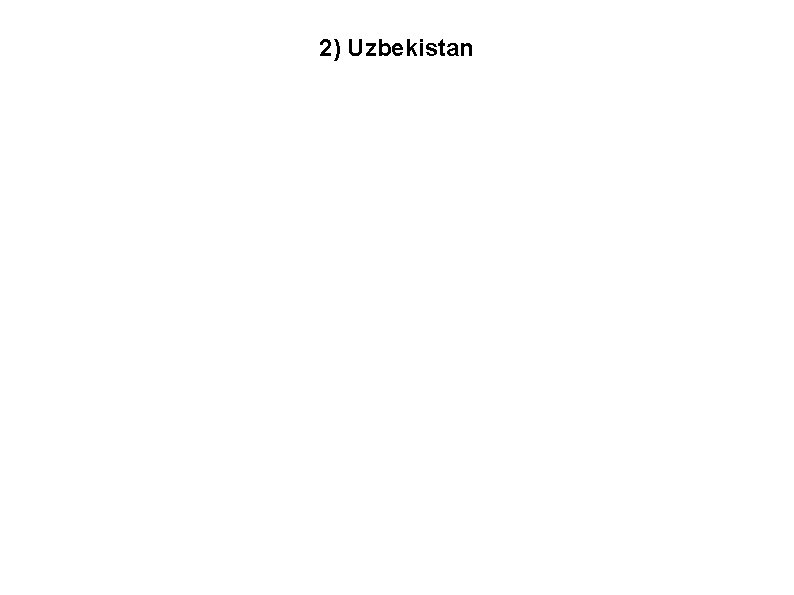 2) Uzbekistan 