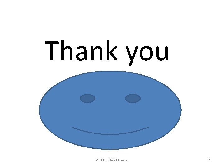 Thank you Prof Dr. Hala Elmazar 14 