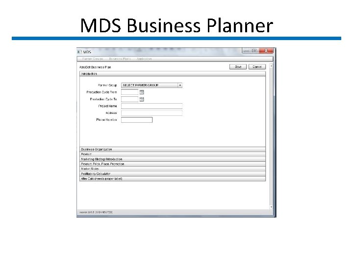 MDS Business Planner 