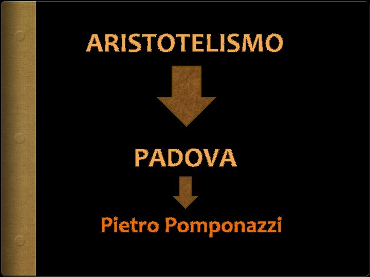 ARISTOTELISMO PADOVA Pietro Pomponazzi 