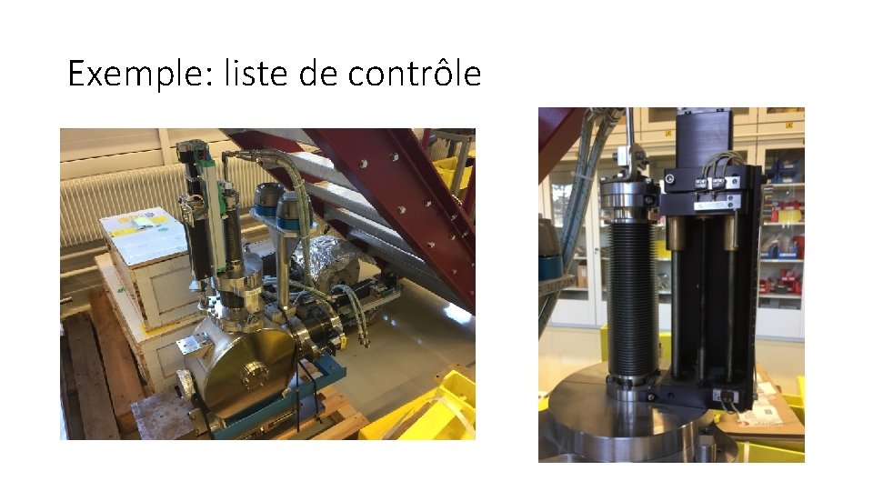 Exemple: liste de contrôle 