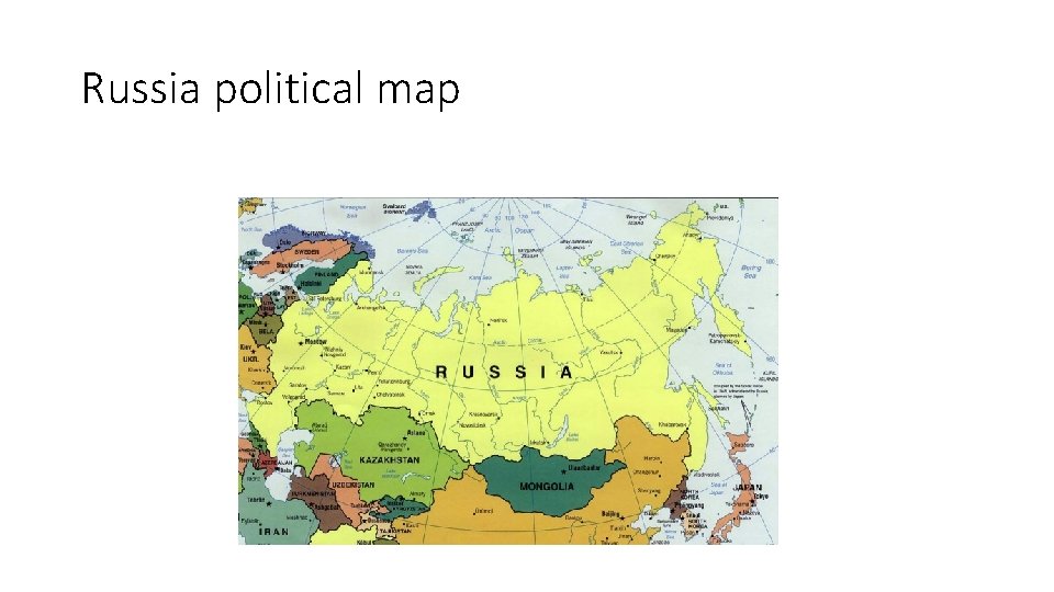Russia political map 
