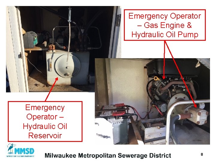 Emergency Operator – Gas Engine & Hydraulic Oil Pump Emergency Operator – Hydraulic Oil