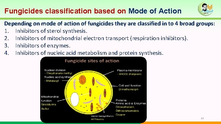 Fungicides classification based on Mode of Action Depending on mode of action of fungicides Fungicides classification based on Mode of Action Depending on mode of action of fungicides