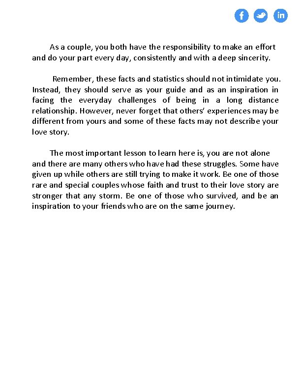 As a couple, you both have the responsibility to make an effort and do