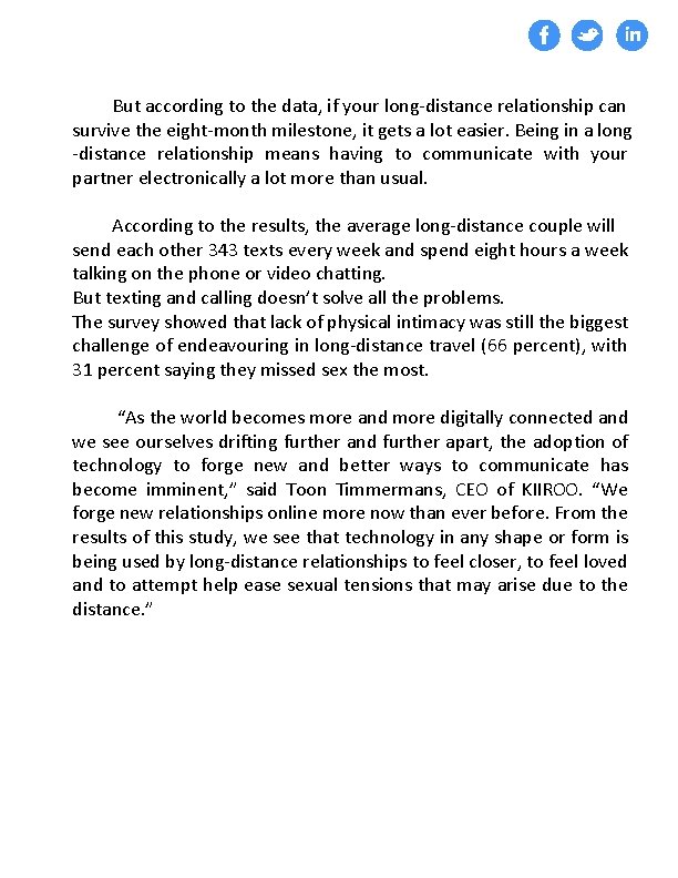 But according to the data, if your long-distance relationship can survive the eight-month milestone,