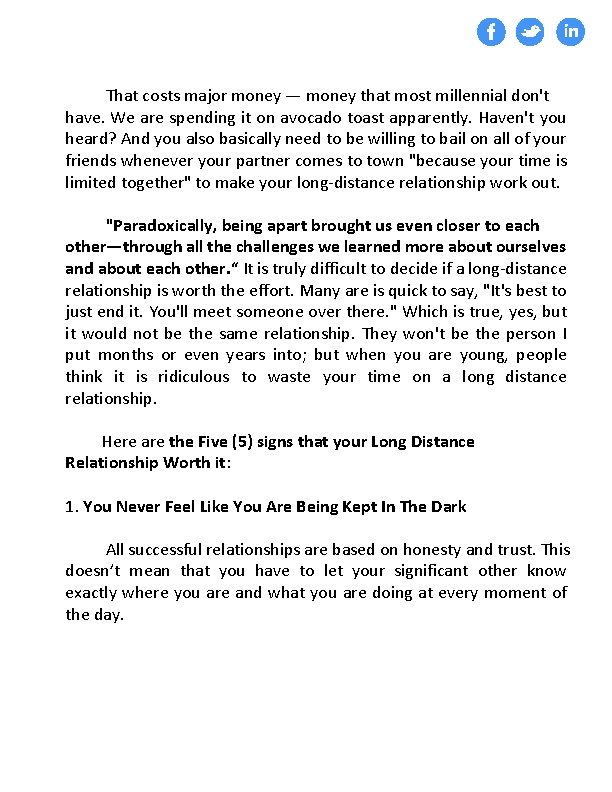 That costs major money — money that most millennial don't have. We are spending