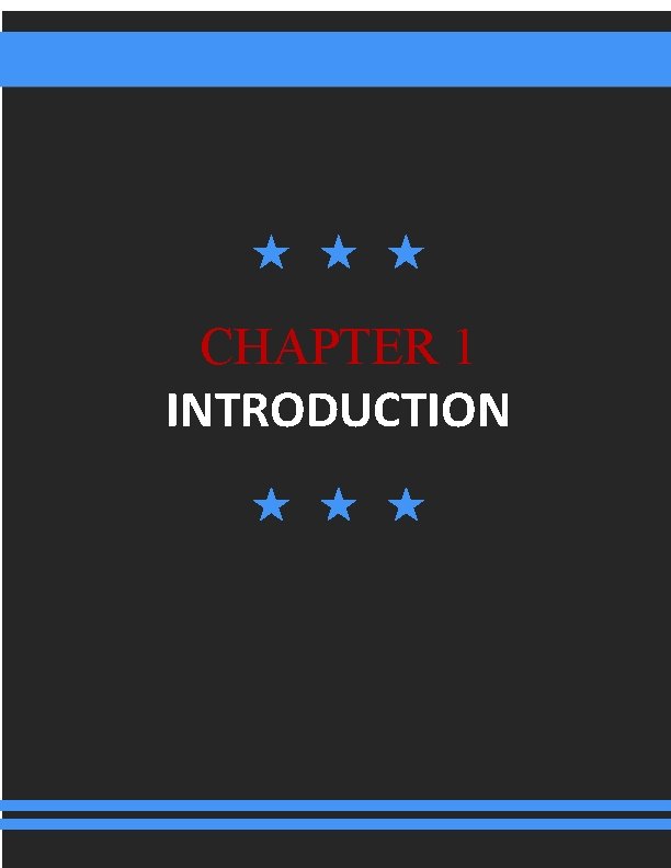 CHAPTER 1 INTRODUCTION 