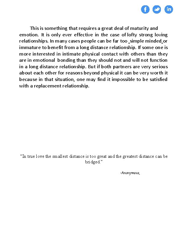 This is something that requires a great deal of maturity and emotion. It is