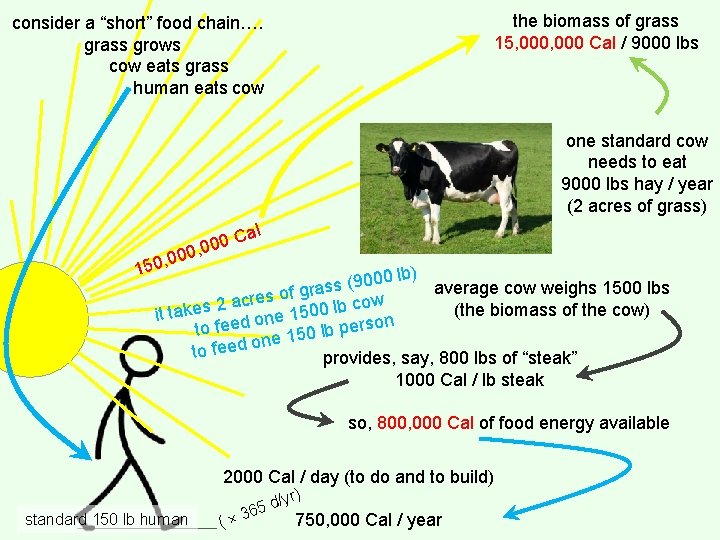 the biomass of grass 15, 000 Cal / 9000 lbs consider a “short” food
