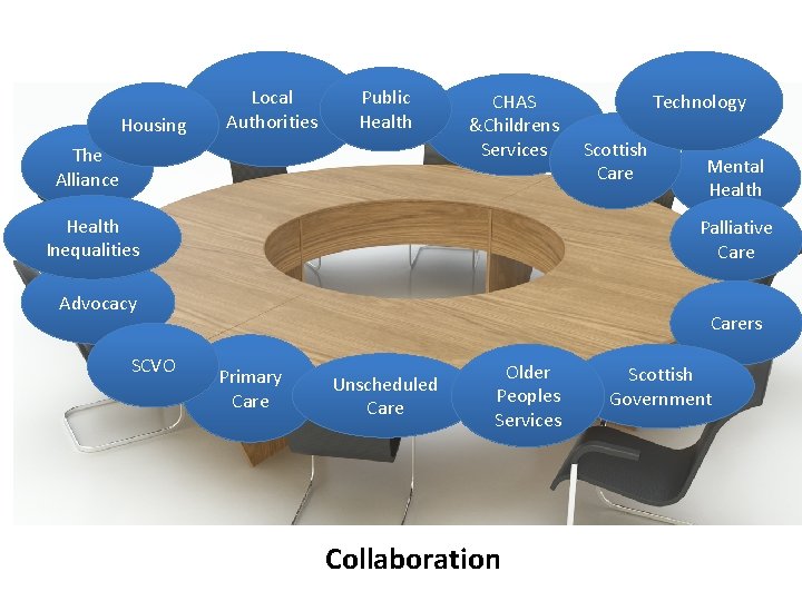 Housing Local Authorities Public Health The Alliance CHAS &Childrens Services Health Inequalities Scottish Care