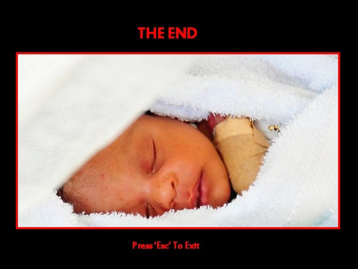 THE END Press ‘Esc’ To Exit 