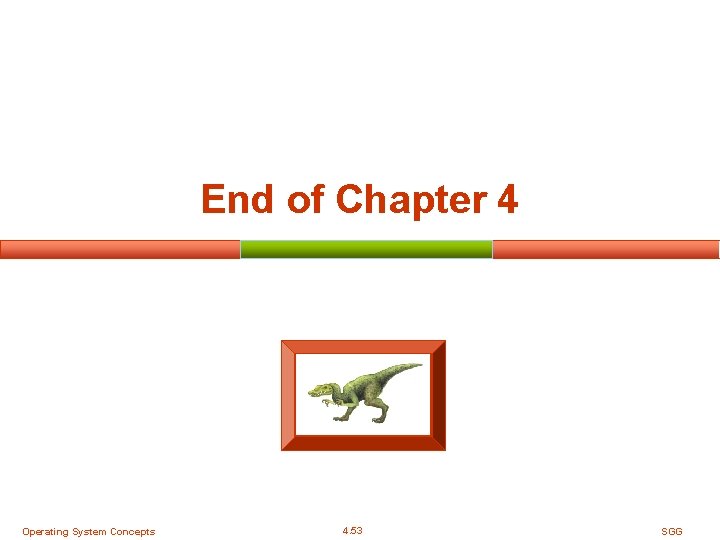 End of Chapter 4 Operating System Concepts 4. 53 SGG 