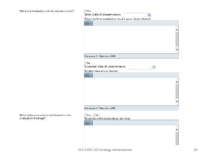 CCC-1205 LIDS Strategy enhancement 15 