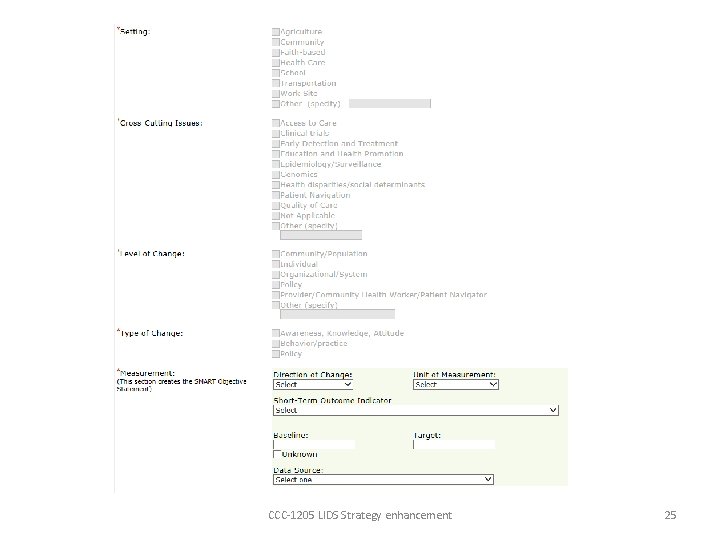 CCC-1205 LIDS Strategy enhancement 25 