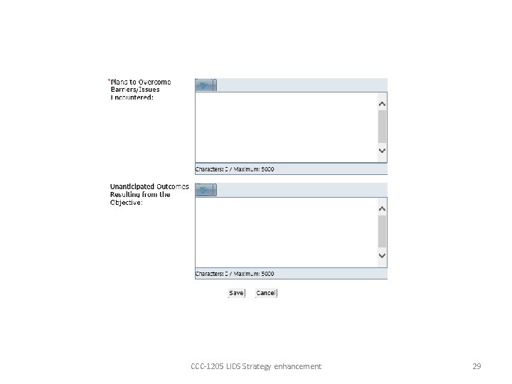 CCC-1205 LIDS Strategy enhancement 29 