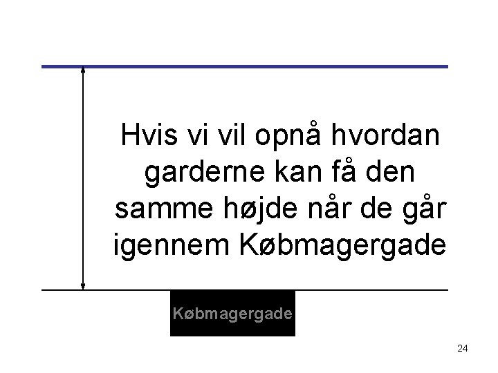 Hvis vi vil opnå hvordan garderne kan få den samme højde når de går