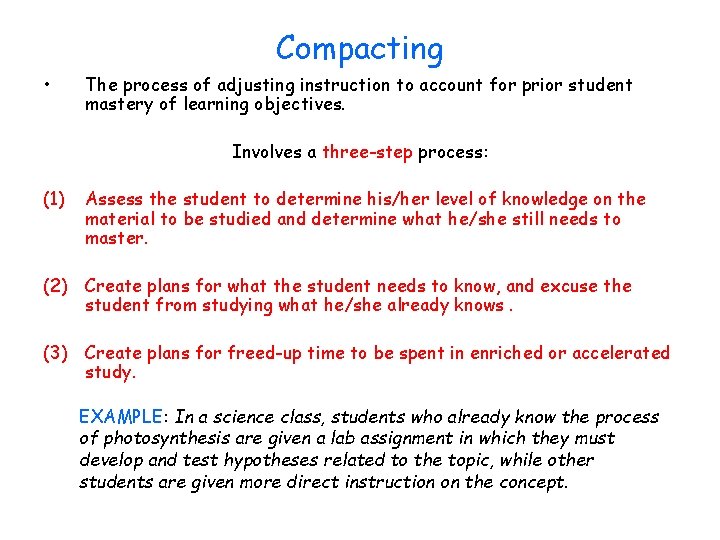 Differentiated Instruction in the SCIENCE Classroom Created By