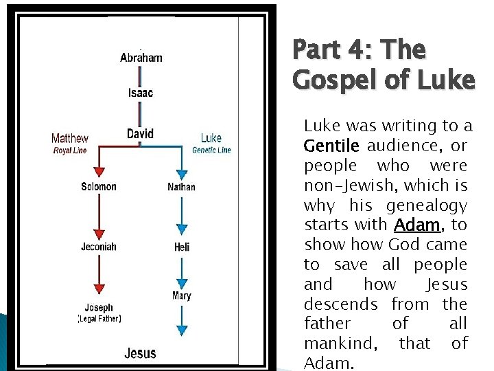 Part 4: The Gospel of Luke was writing to a Gentile audience, or people