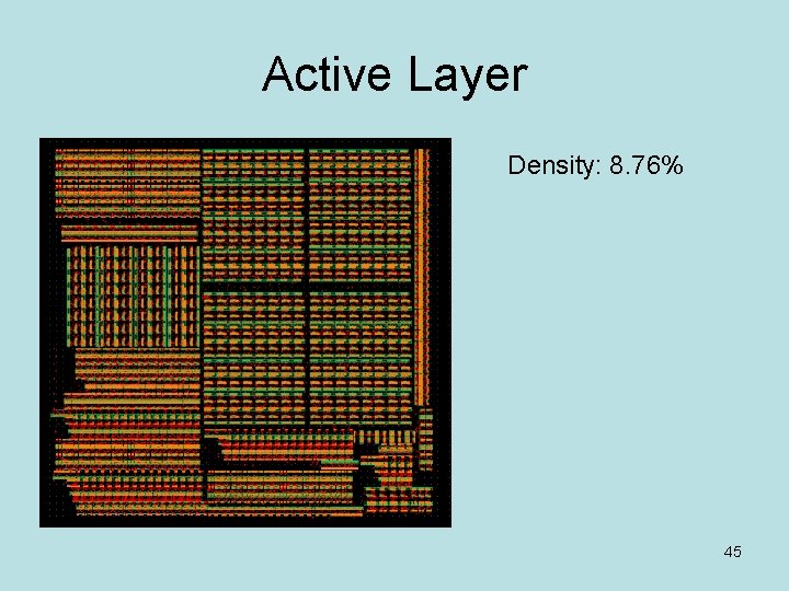 Active Layer Density: 8. 76% 45 