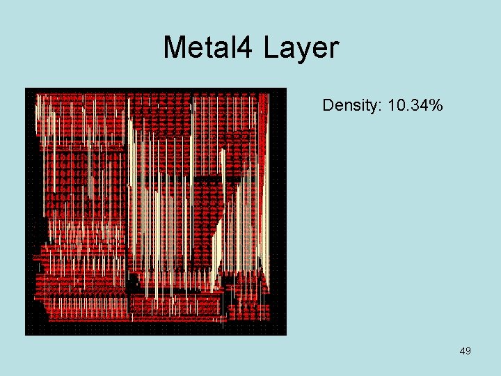 Metal 4 Layer Density: 10. 34% 49 